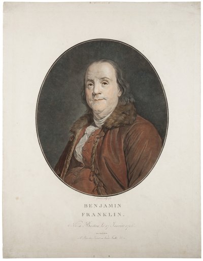 Benjamin Franklin, ca. 1789 von Jean Francois Janinet